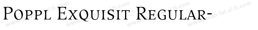Poppl Exquisit Regular字体转换